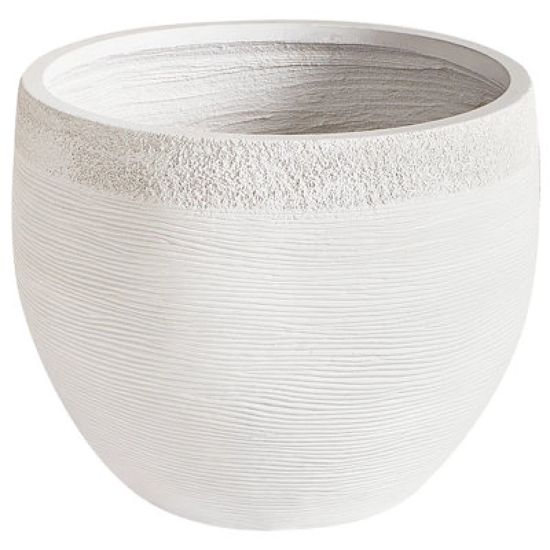 Image of Beliani Plant Pot Zakros 38cm White