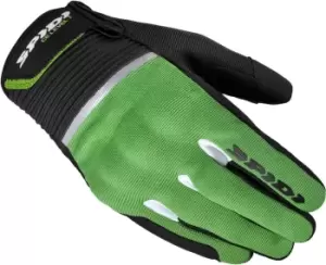 Spidi Flash Motorcycle Gloves, black-green, Size XL, black-green, Size XL