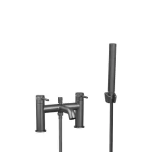 Image of Gunmetal Bath Shower Mixer Tap - Axel