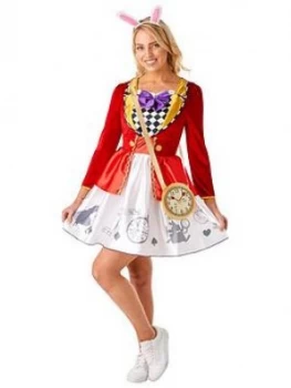 Disney Ladies White Rabbit Costume, One Colour Size M Women