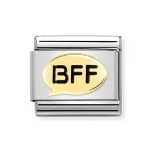 image of Nomination Classic Gold BFF Speech Bubble Charm