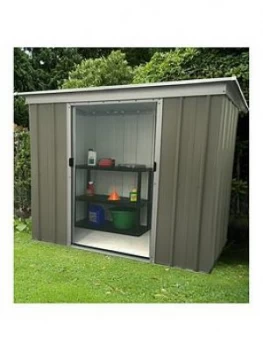 Image of Yardmaster Yardmaster 6 X 4 Ft Platinum Tall Metal Pent Roof Shed With Floor Frame Kit