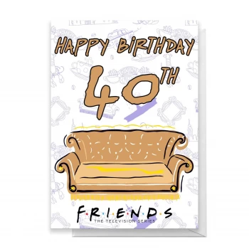 Image of Friends Birthday 40th Greetings Card - Giant Card
