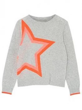 Image of Mintie By Mint Velvet Girls Star Jumper - Grey