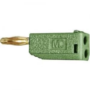 Image of Straight blade plug Plug straight Pin diameter 2mm Green Staeu
