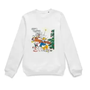 image of Disney Uncle Donald Christmas Jumper - White - S