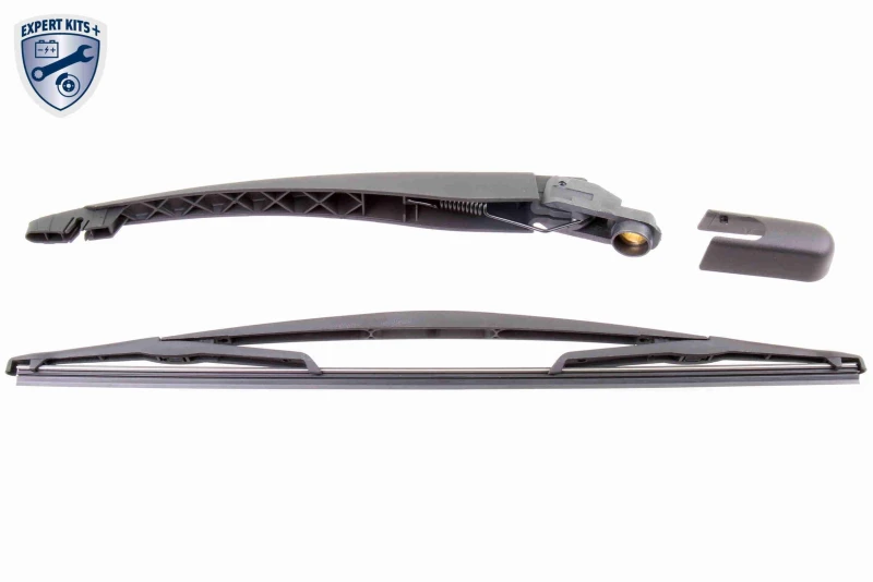 Image of VAICO V40-1833 Wiper Arm Set, window cleaning with integrated wiper blade PBT, GRP (Glass fibre Reinforced Plastic) Wiper Arm Set,window cleaning (654