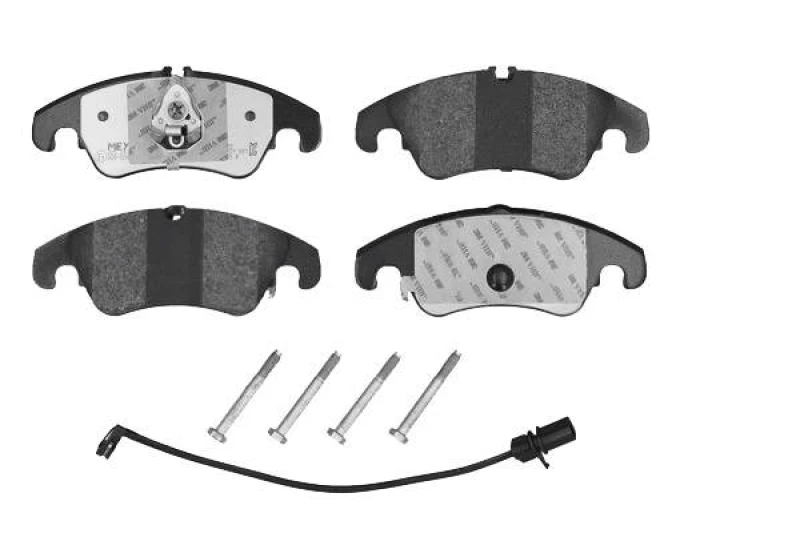 Image of MEYLE 025 247 4319/PD Brake pad set Front Axle, incl. wear warning contact, MEYLE-PD Quality, with anti-squeak plate Brake Pad Set,disc brake (402)