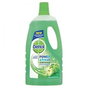 Image of Dettol Power & Fresh Multi Purpose Cleaner Antibacterial Apple 1L