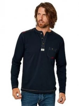 Joe Browns Joe Browns Piston Henley, Navy, Size S, Men