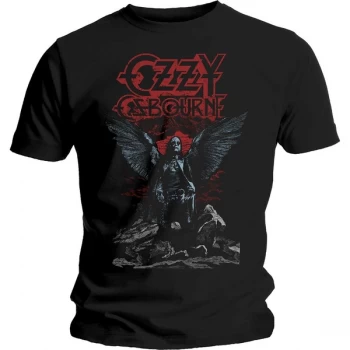 Image of Ozzy Osbourne - Angel Wings Unisex XX-Large T-Shirt - Black