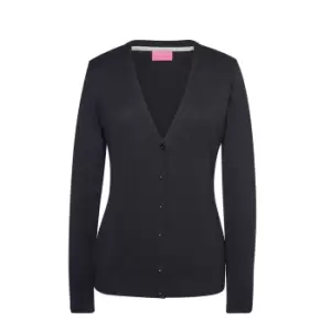 Image of Brook Taverner Womens/Ladies Augusta V Neck Cardigan (L) (Black)