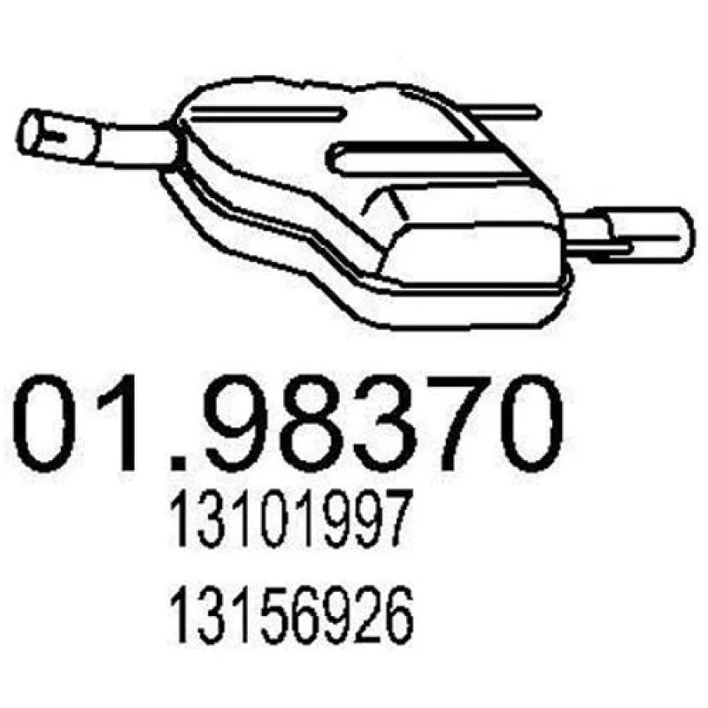 Image of MTS 01.98370 Rear silencer End Silencer (3437)