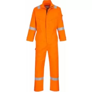 Image of Portwest Mens Bizflame Flame Resistant Work Overall/Coverall (3XL/R) (Orange) - Orange