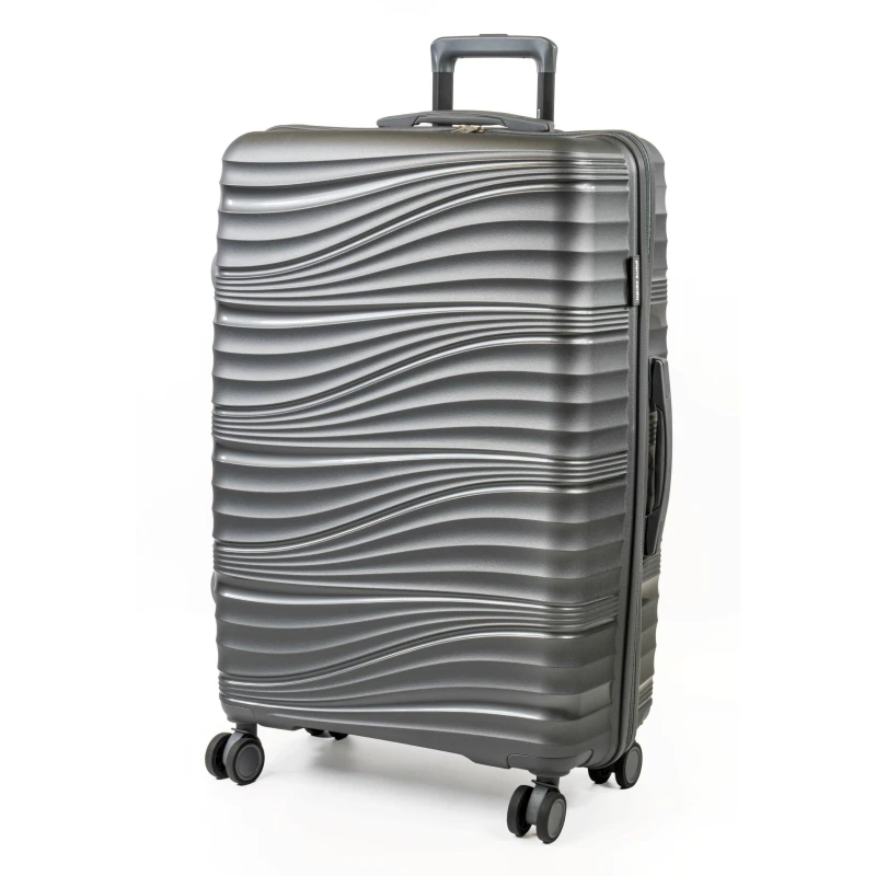 Image of Pierre Cardin Riviera Hard Shell Travel Suitcase Wheeled Luggage Grey Cl901-03 unisex Small