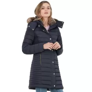 Joules Womens Cherington Padded Quilted Longline Coat UK 16- Bust 42', (106cm)