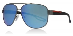Image of Prada Sport Lj Silver Sunglasses Gunmetal Rubber DG15M2 60mm