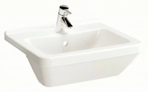 image of Wickes Soft Square Semi Recessed Basin - 550mm