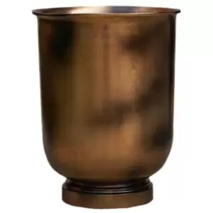 image of Ivyline Outdoor Hampton Metal Urn 28cm - Copper