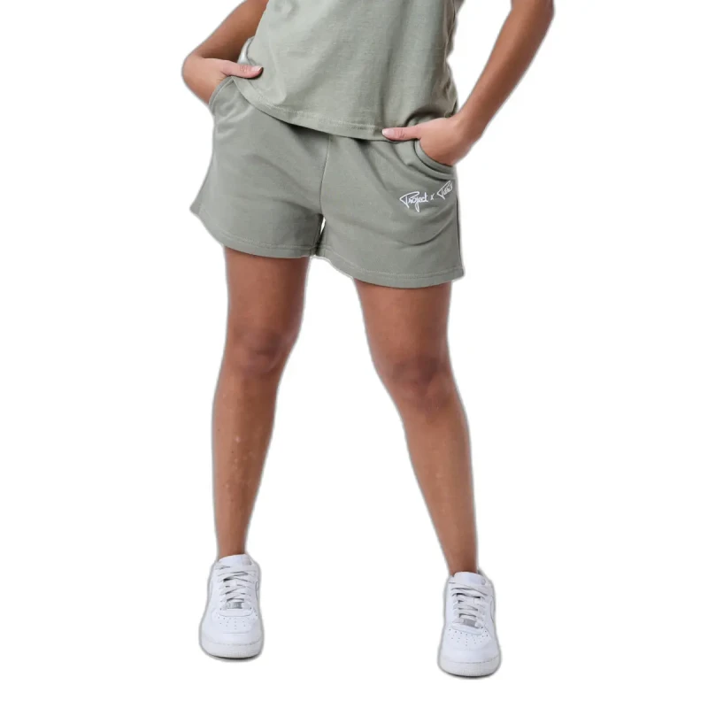 Image of Project X Paris Basic shorts with embroidered logo For Her Project X Paris Vert Female XS