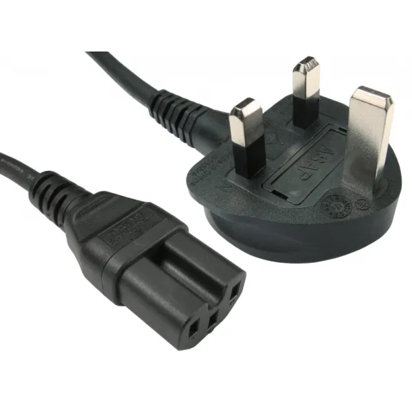 Image of OcUK Value 2m UK Plug to C15 Mains Lead