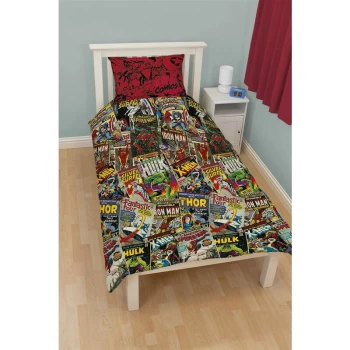 Marvel Comics Single Duvet Cover + Pillowcase