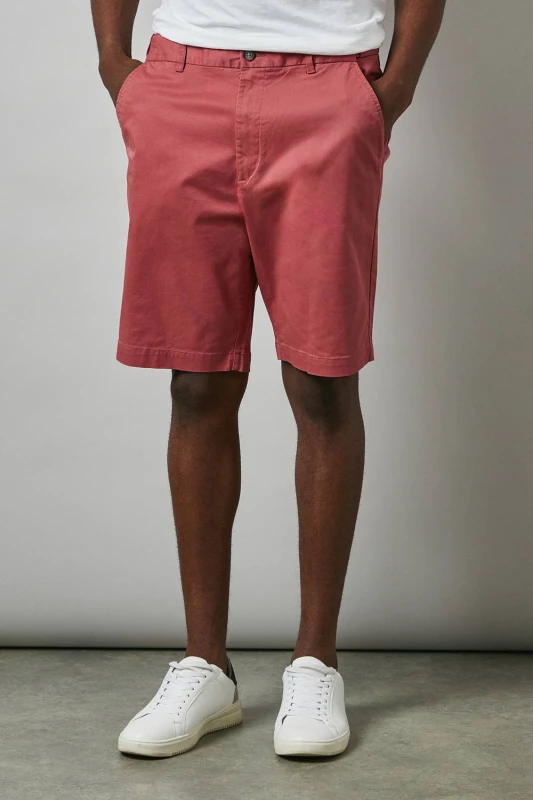 Image of Debenhams Debenhams Men Premium Chino Shorts in Terracotta Size: 44 Terracotta 44 Male 5045749193427