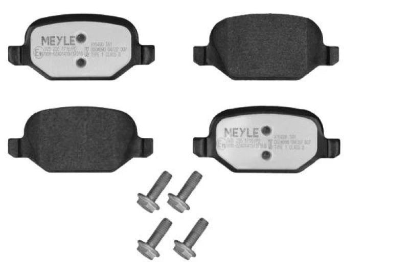 Image of MEYLE 025 235 1716/PD Brake pad set Rear Axle, excl. wear warning contact, MEYLE-PD Quality, with anti-squeak plate Brake Pad Set,disc brake (402)