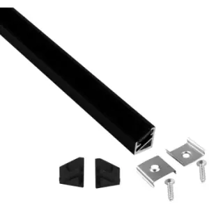 Moderix - Aluminium Profile Corner Black 2m For LED Lights Strip Black Cover - Pack of 10