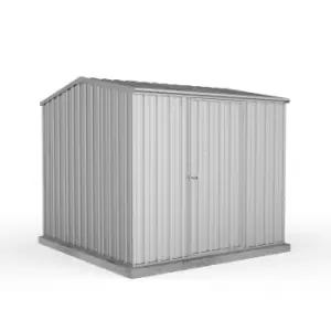 Image of Mercia Absco Premier 7'5 X 7'5 Reverse Apex Metal Shed - Zinc