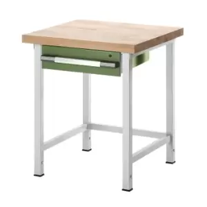 Image of eurokraft pro 1 drawer, 1 drawer, width 750 mm, light grey / green