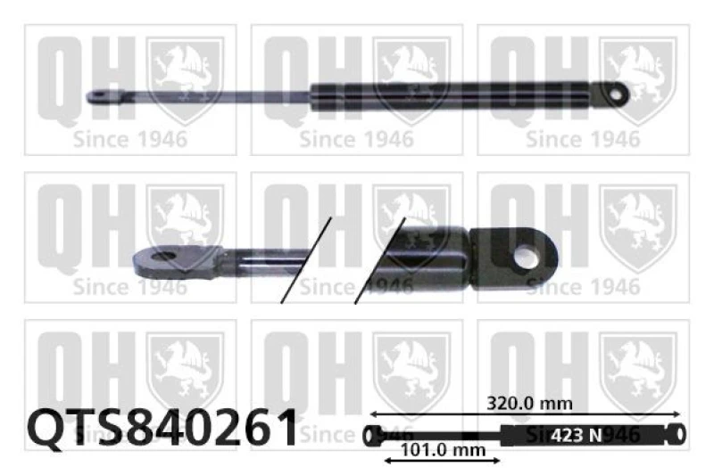 Image of QUINTON HAZELL Bonnet strut QUINTON HAZELL QTS840261