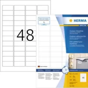 image of Herma 9536 Labels (A4) 45.7 x 21.2mm Film, matt White 1920 pc(s) Extra strong Label film