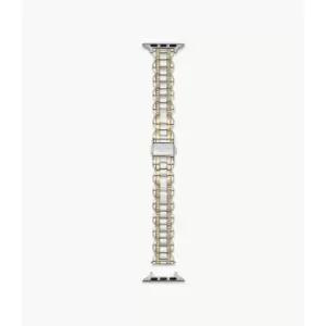 Image of Kate Spade New York Womens Pav Glitz Two-Hand Two-Tone Stainless Steel 38Mm/40Mm/41Mm Band For Apple Watch - Gold / Silver