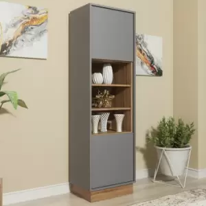 Image of Display Cabinet Sideboard Cabinet Cupboard tv Stand Living Room Oak&Black - grey & oak
