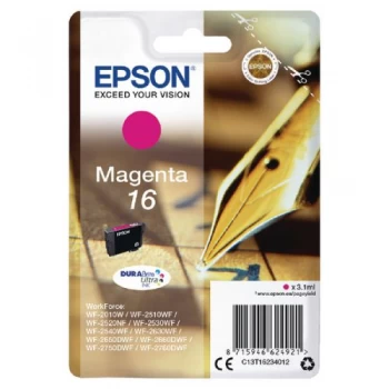 Image of Epson Pen and Crossword 16 Magenta Ink Cartridge
