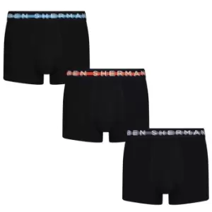 image of Ben Sherman 3 Pack Dylan Trunks Mens - Black