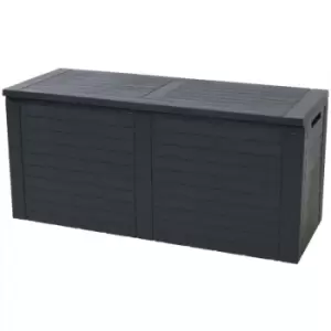 image of 268L Outdoor Garden Cushion Storage Box Chest in Black