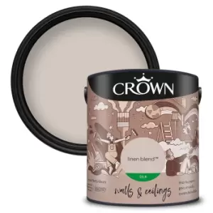 image of Crown Silk Emulsion Paint Linen Blend - 2.5 litres