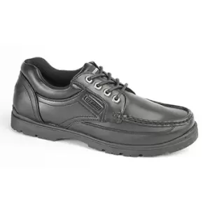 Image of US Brass Boys Smaug/Stubby Lace Up Boat Shoes (1 UK) (Black)