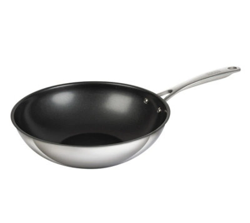 Image of Kuhn Rikon Allround Stainless Steel Non-Stick Wok, 24Cm