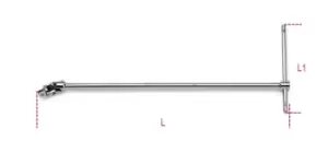 Image of Beta Tools 910/40 3/8" Square Drive Swivel T-Handle 420 x 175mm 009100850