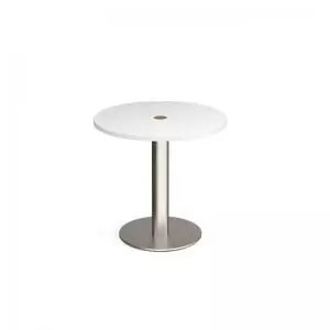 image of Monza circular dining table 800mm with central circular cutout 80mm -