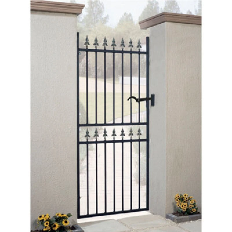 Image of Cannock Gates Corfe Premium Range Spear Top Tall Single Gate - Steel - Fits Gap Of 762mm X 1778mm High - Electro Galv./black Powder Coated