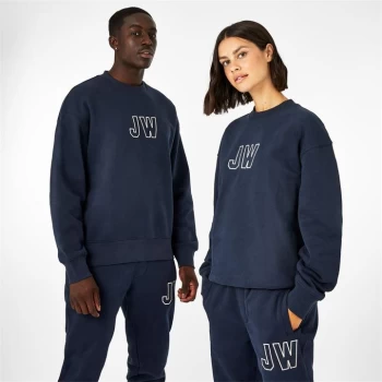 image of Jack Wills Unisex Varsity Crew Neck Sweatshirt - Navy