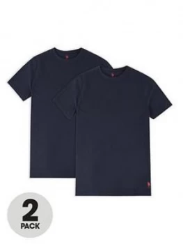 image of U.S. Polo Assn. U.s Polo Assn 2 Pack Short Sleve Lounge T-Shirt, Navy Size M Men