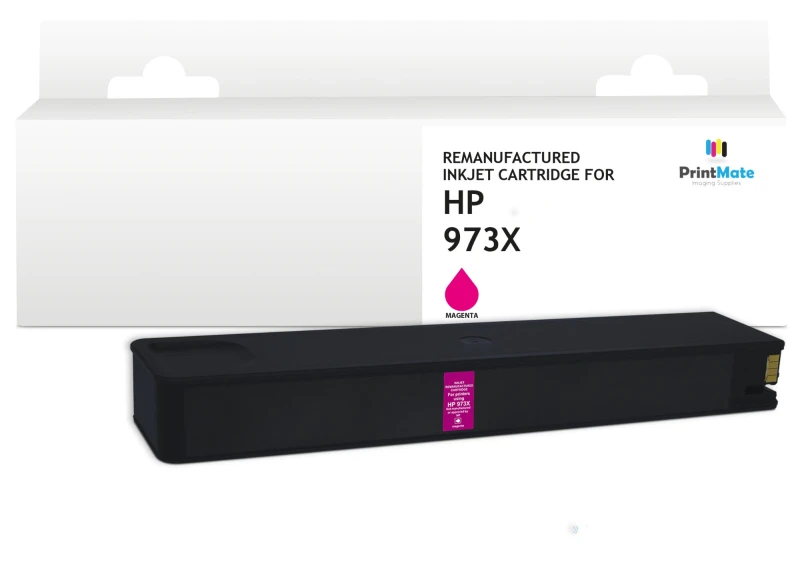 Image of PrintMate HP 973X. remanufactured ink cartridge. Magenta 8500p