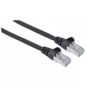 Image of Intellinet Network Patch Cable Cat6 15m Black Copper S/FTP LSOH / LSZH PVC RJ45 Gold Plated Contacts Snagless Booted Lifetime Warranty Polybag