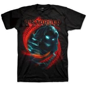 image of Disturbed - DNA Swirl Unisex Large T-Shirt - Black