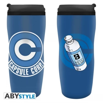 Image of Dragon Ball - "DBZ/CAPSULE CORP" Travel Mug